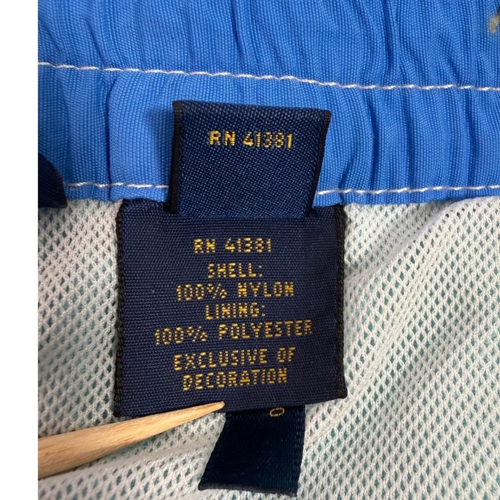 Polo Ralph Lauren Swim Trunks Mens XL Light Blue Cargo Pocket Mesh Lined Shorts